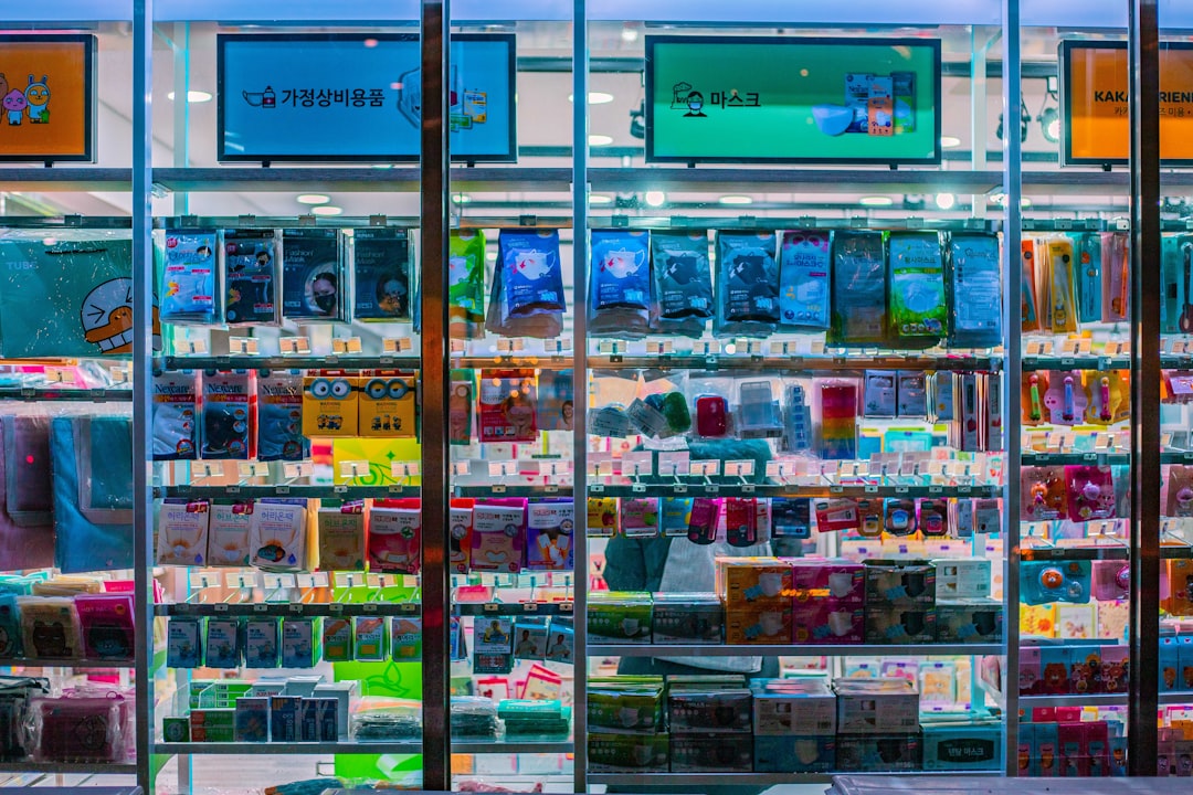 a display case filled with lots of different items