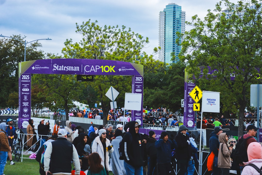 Runners and spectators gather at the cap10k race.