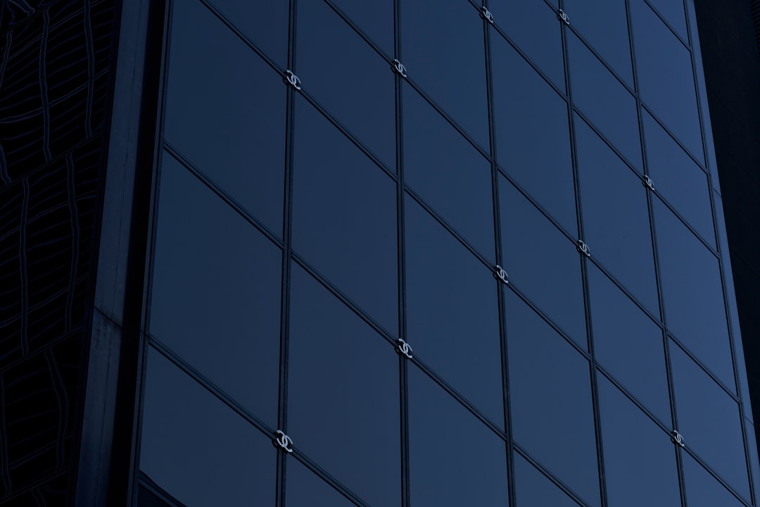 Dark glass facade of a modern building