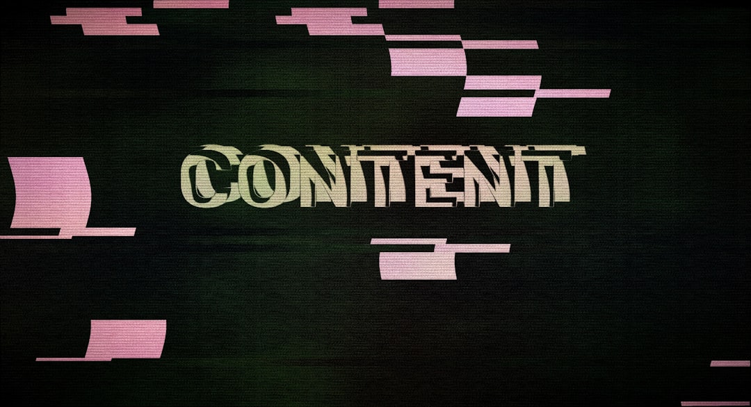 Distorted text that reads content on a dark background