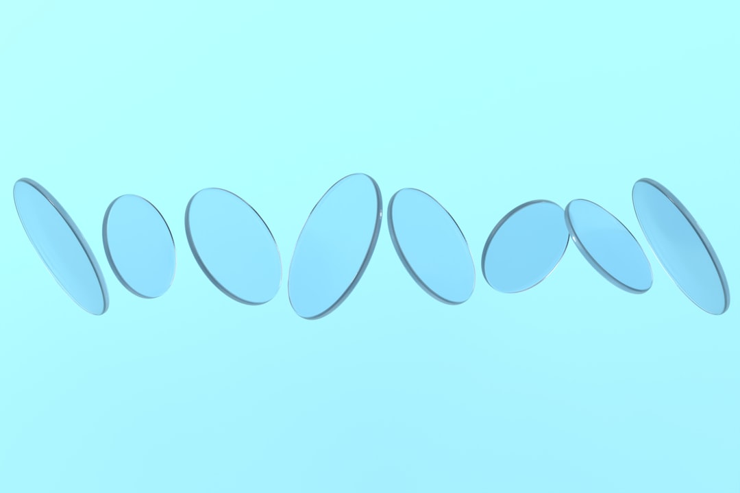 Several transparent blue ovals arranged horizontally.