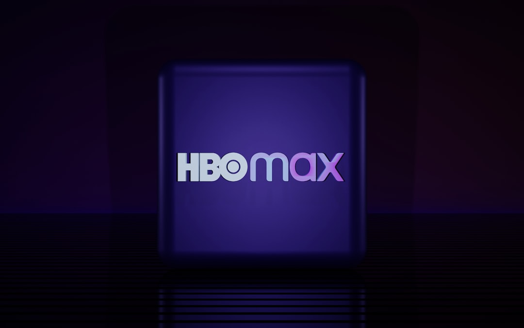 Hbo max logo on a purple background
