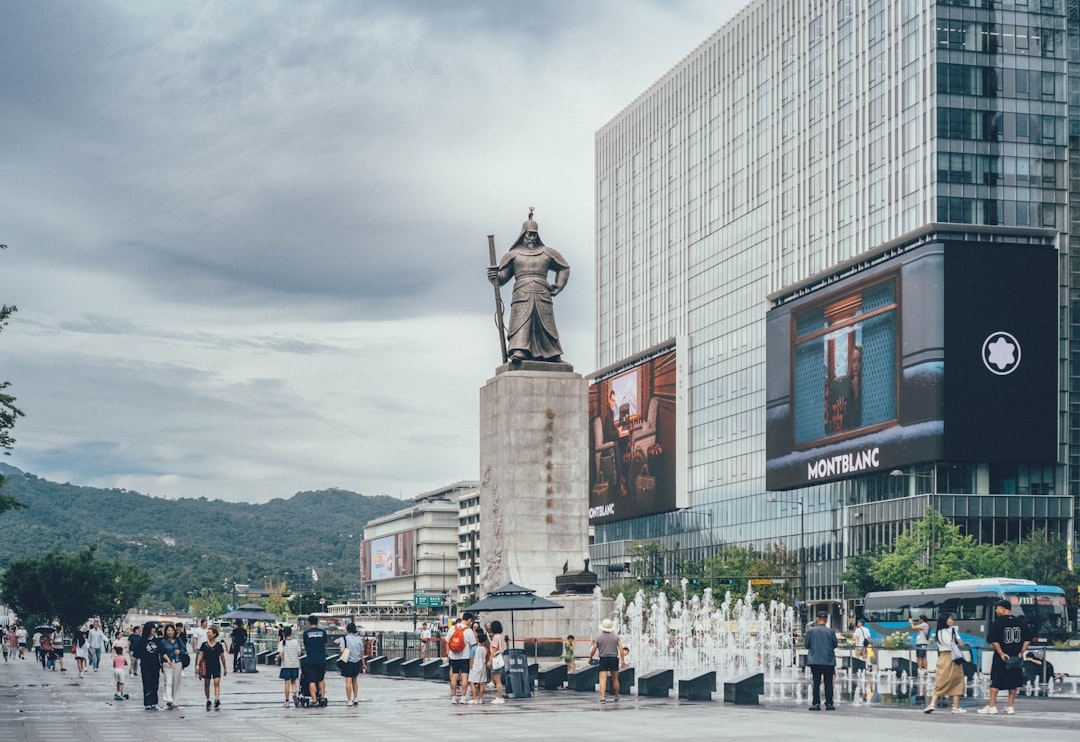 Statue of king sejong the great in seoul, south korea.
