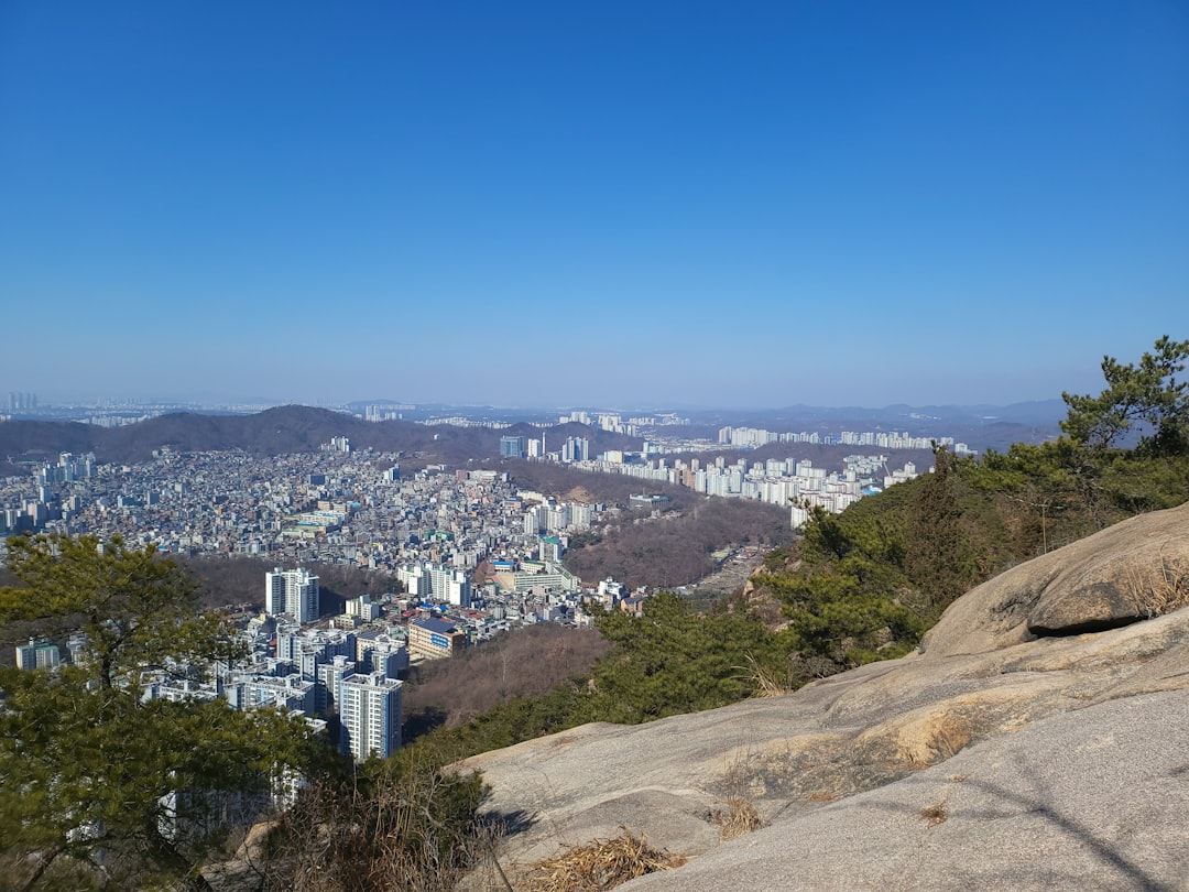 a view of a city from the top of a mountain