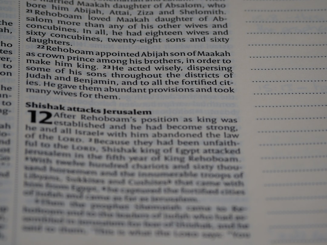 a close up of a page of a book