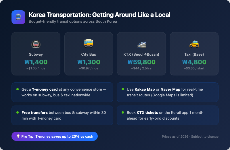 Korea Transportation: Getting Around Like a Local