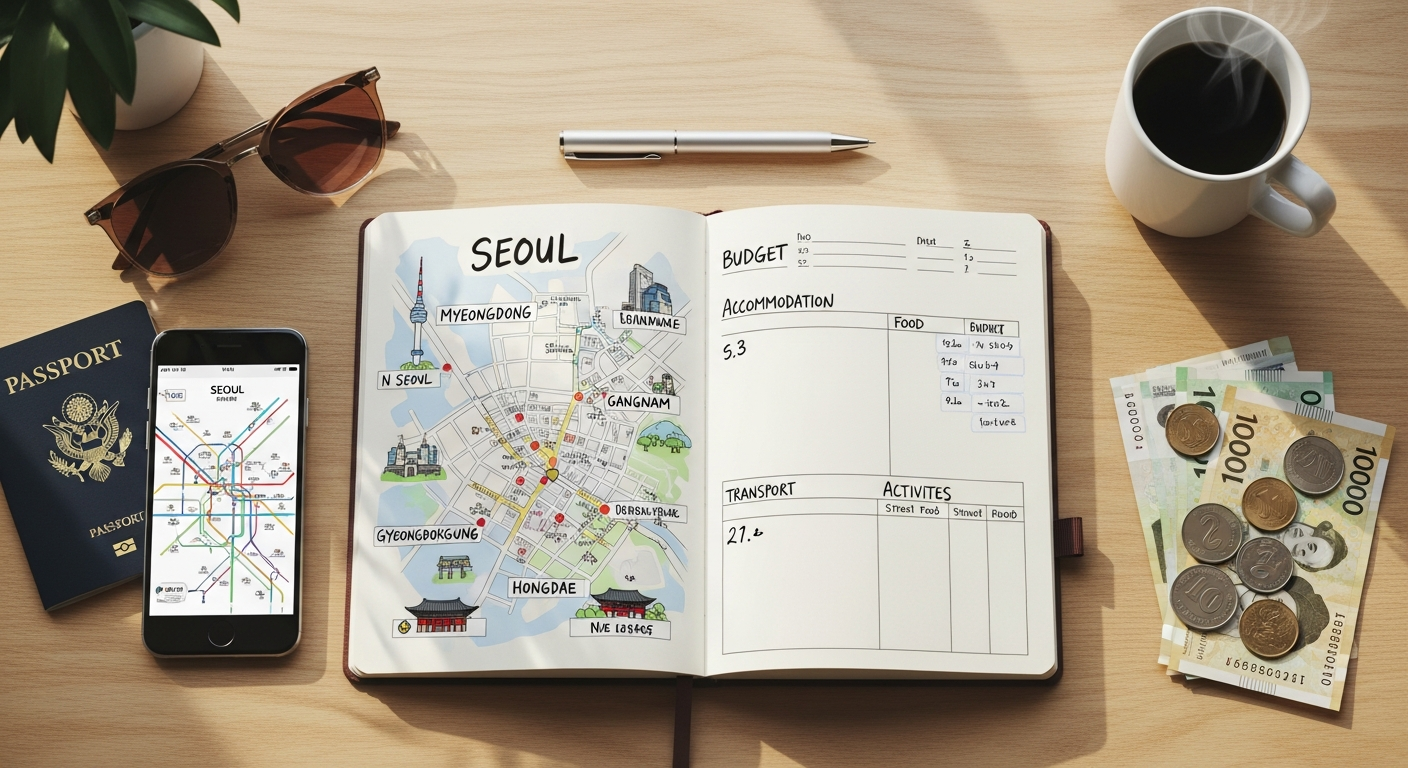 seoul-travel-budget-planning-notebook
