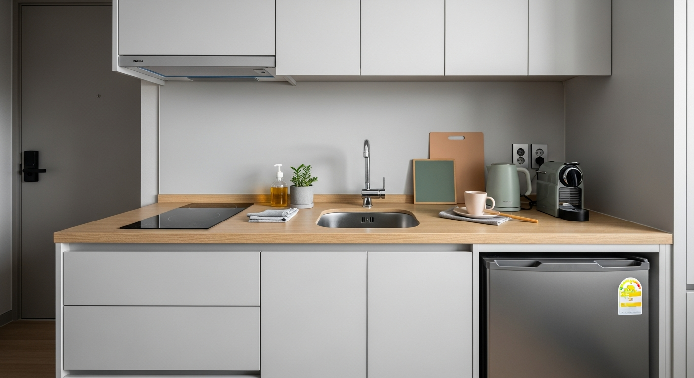 studio residence kitchenette seoul hotel