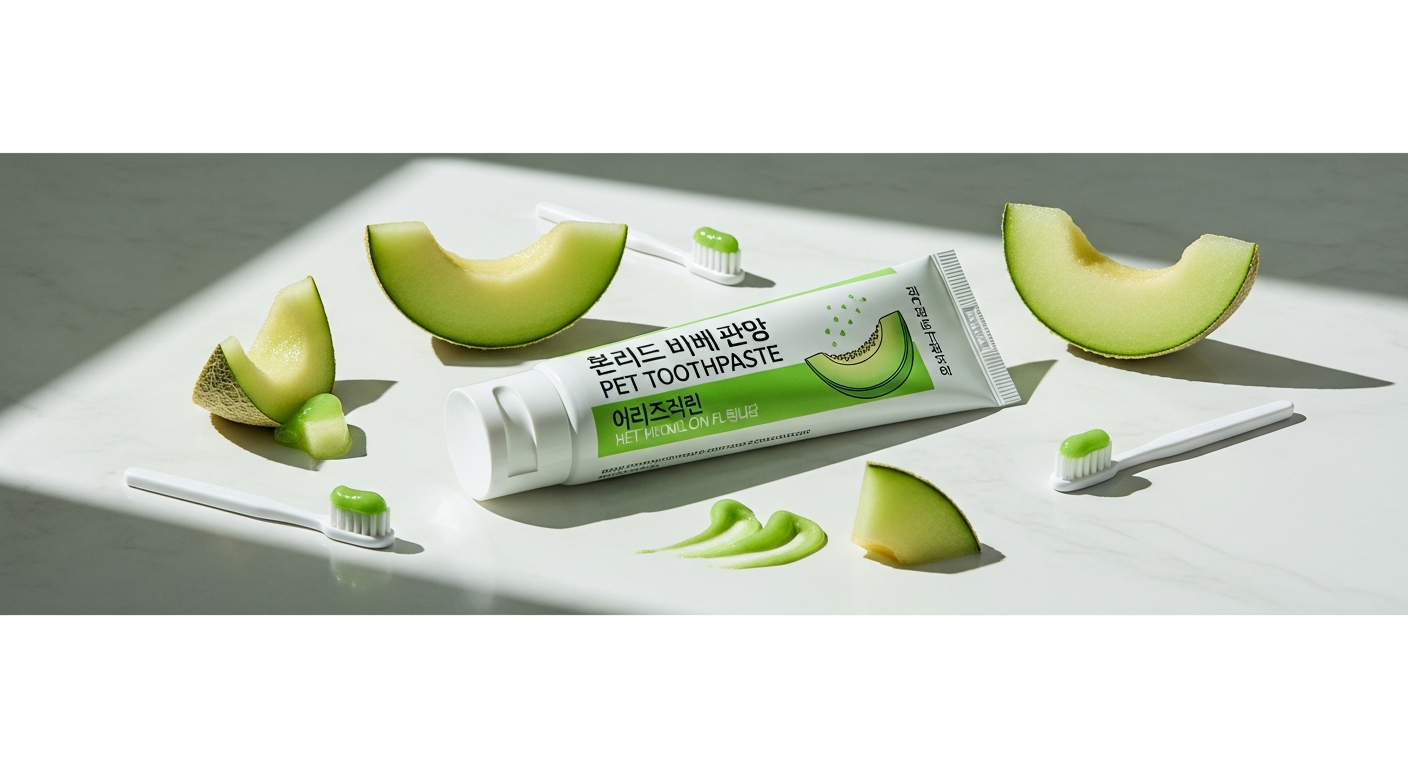 korean pet toothpaste melon flavor