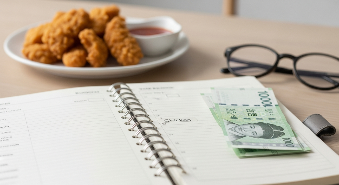 seoul budget planner chicken spending