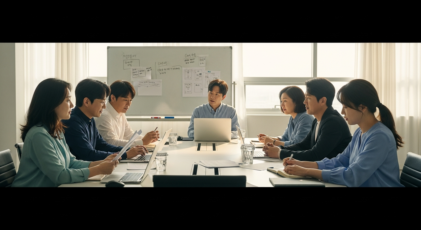 korean drama screenwriter studio meeting