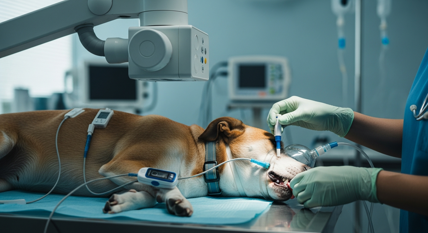 dental xray dog pet anaesthesia monitoring