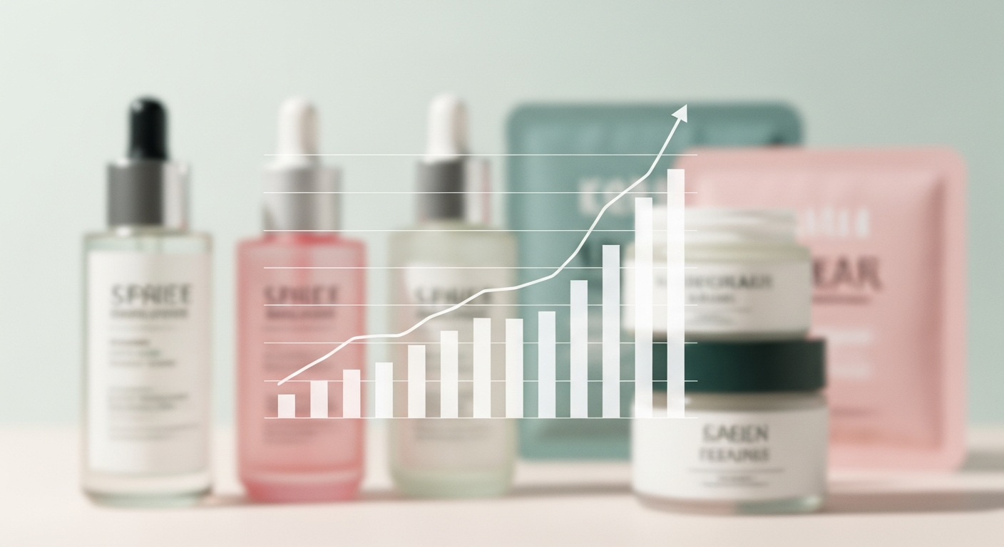 korean beauty brand revenue growth chart