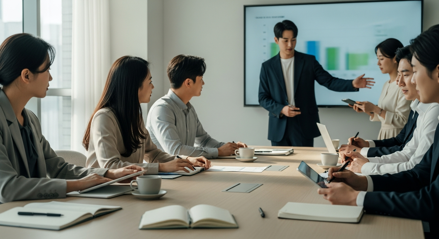 korean brand marketing strategy meeting