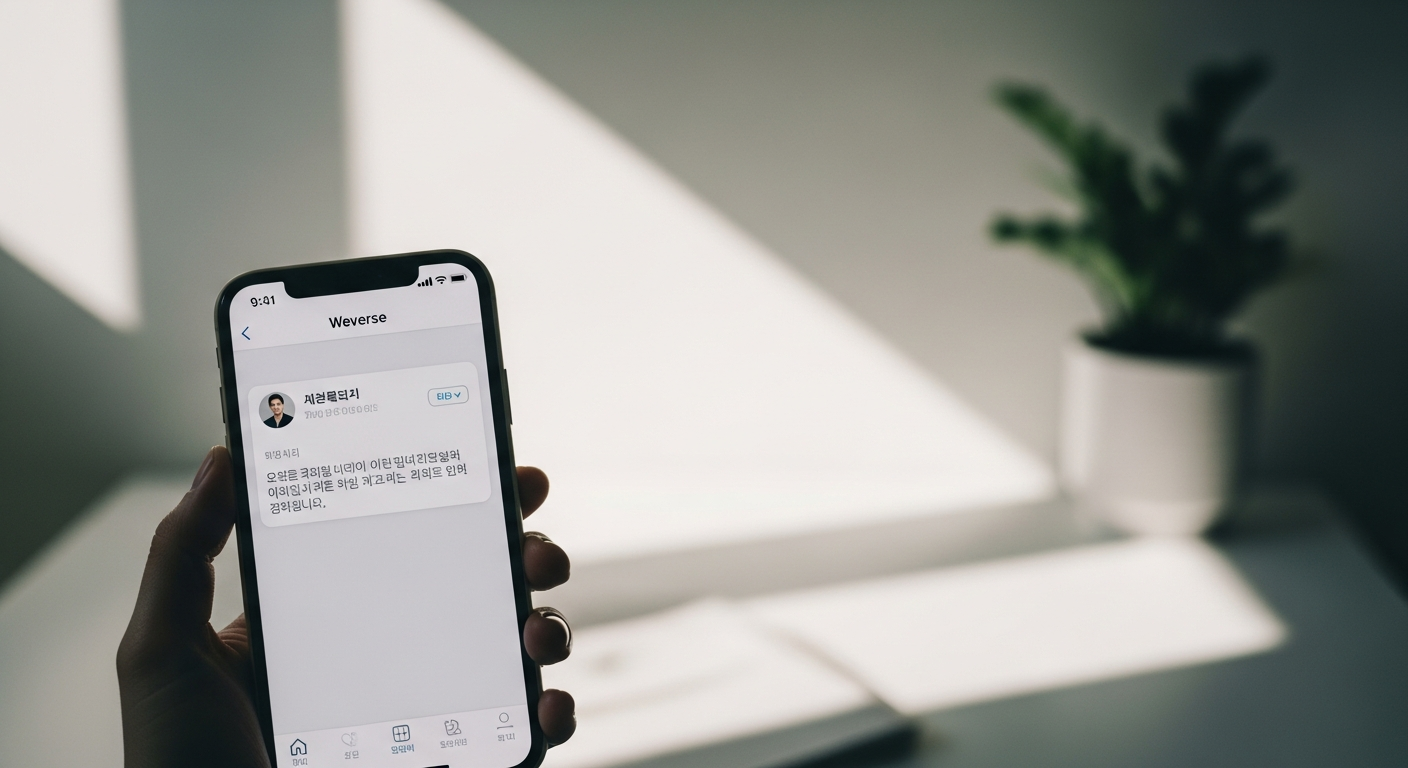 weverse app korean messaging notification