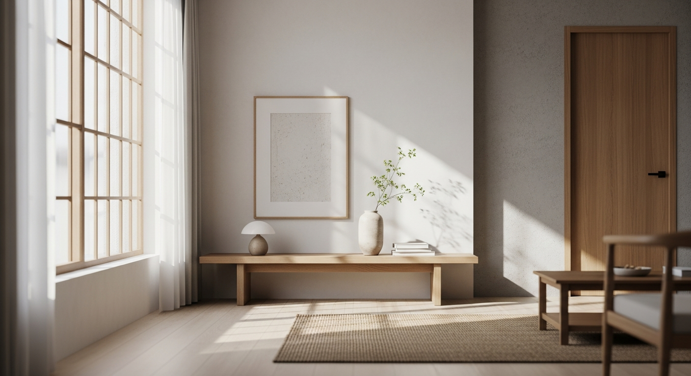 korean minimalist home interior natural materials