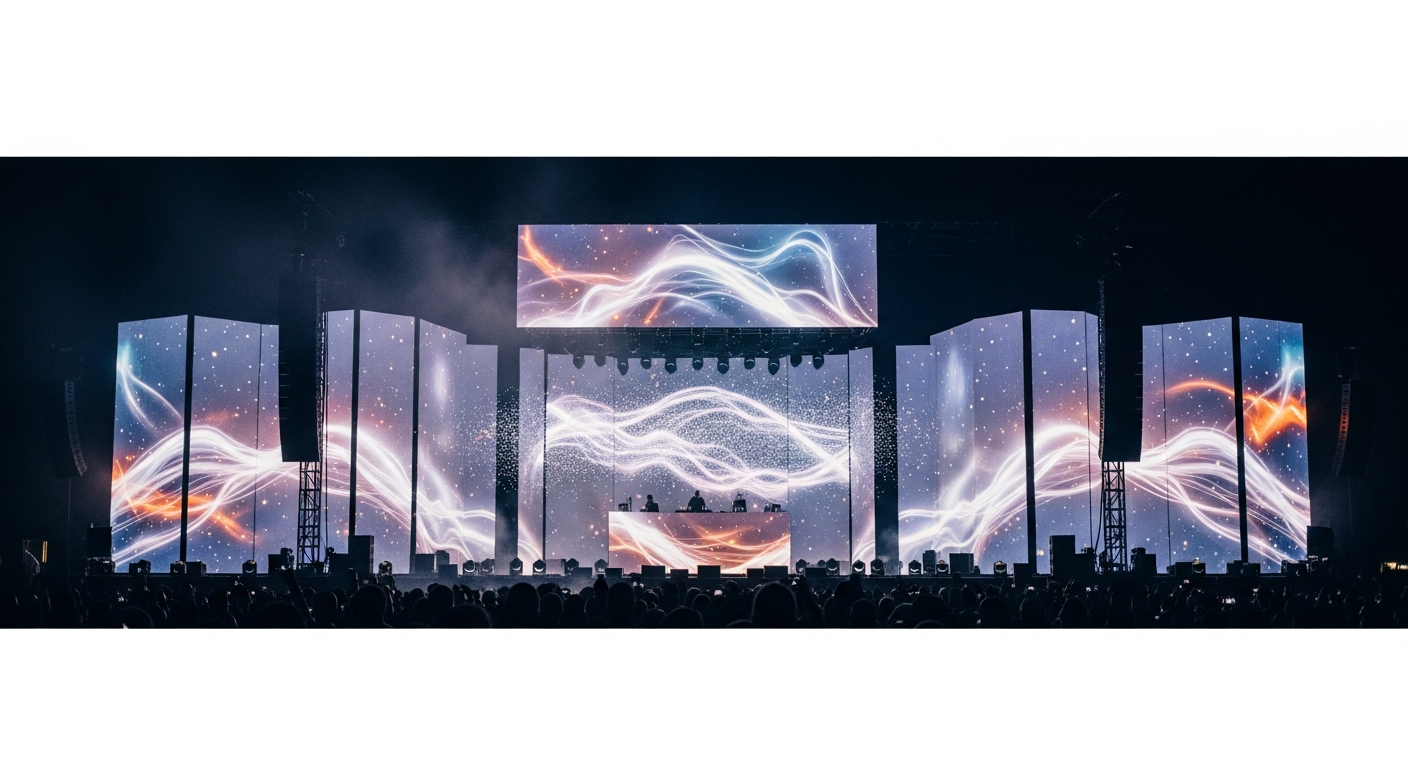 coachella stage volumetric led visuals