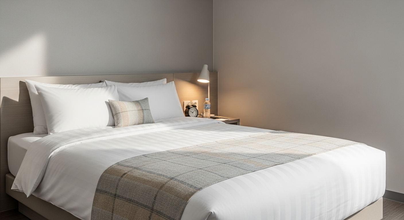 korean budget hotel room bed