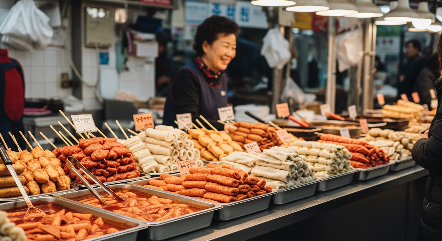 mangwon market seoul local food stall