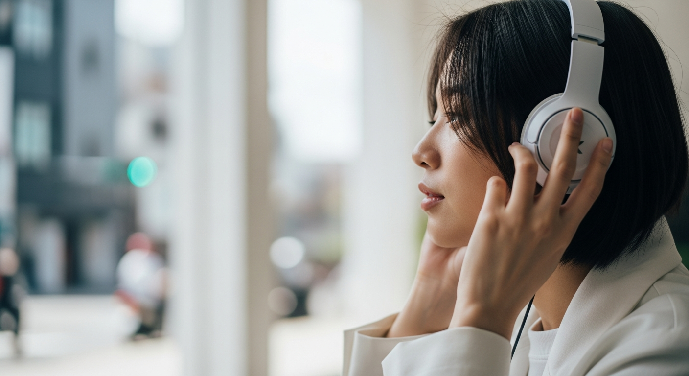 kpop fan taipei listening music headphones