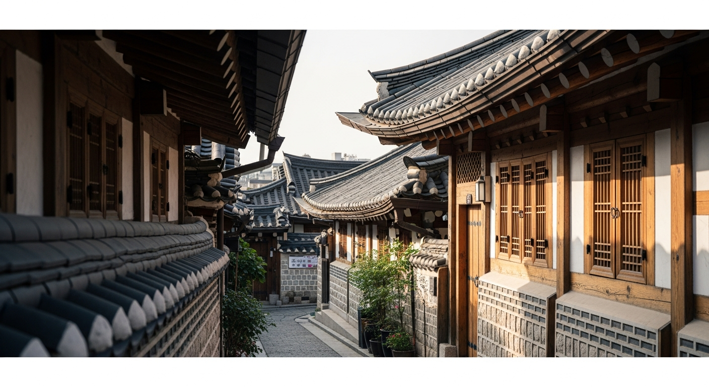 korean traditional alley hanok