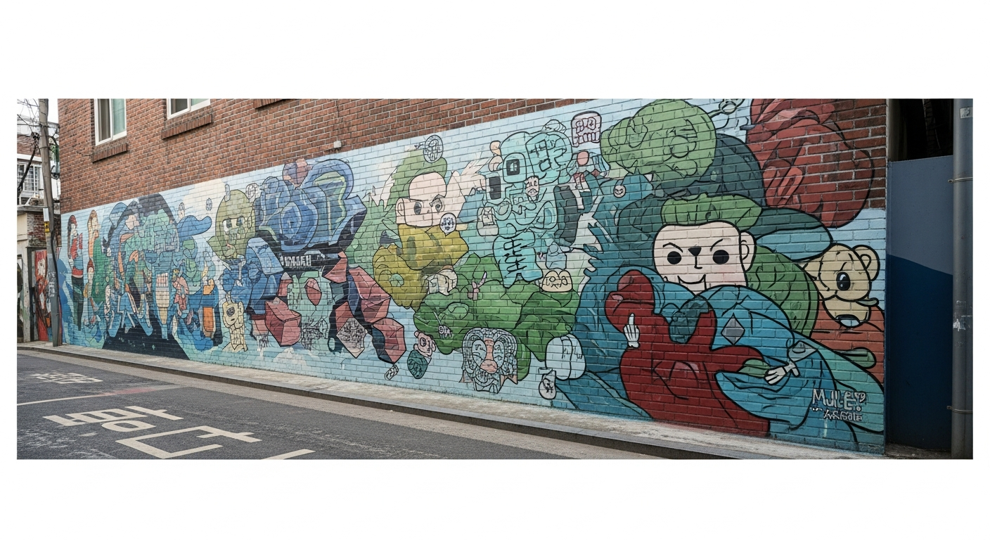 mullae arts district alley mural seoul