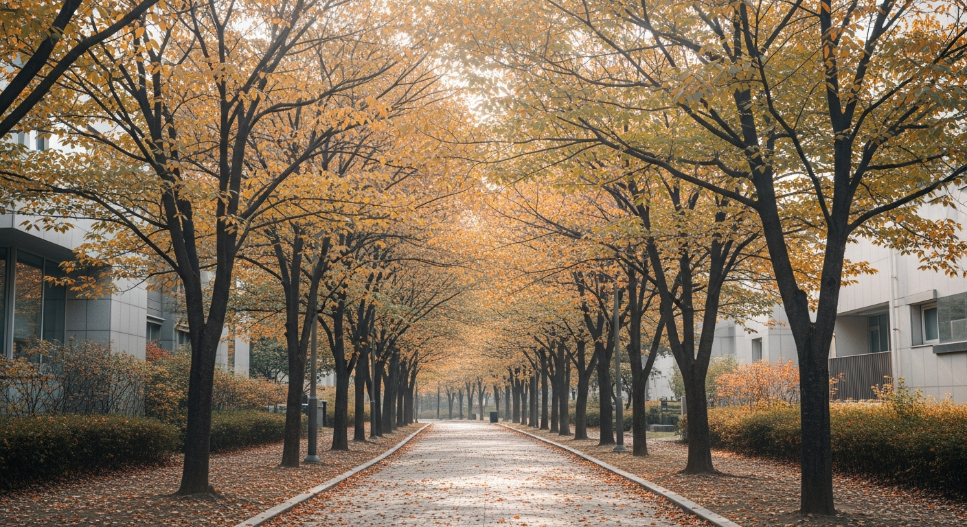 hongdae autumn foliage gyeongui line park