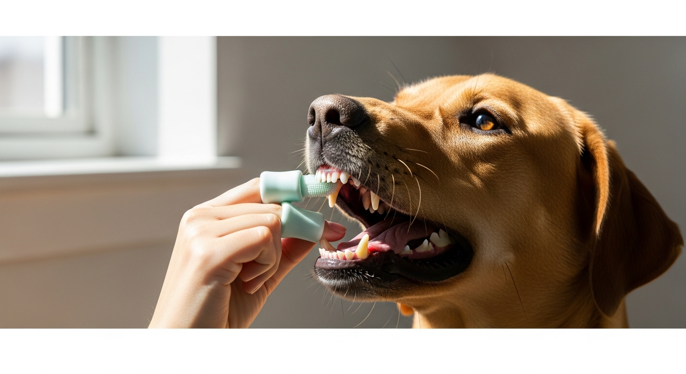 dog teeth brushing finger toothbrush