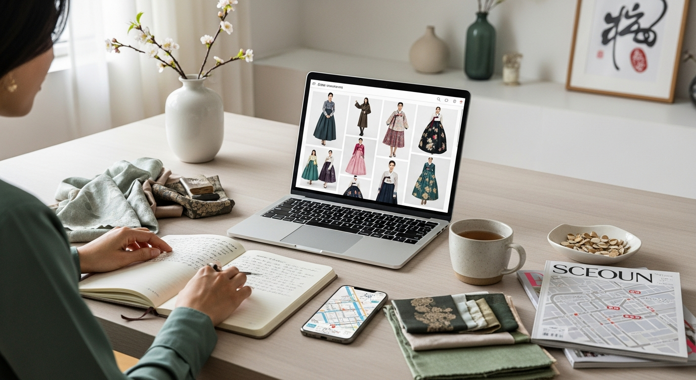 korean dress shopping research process