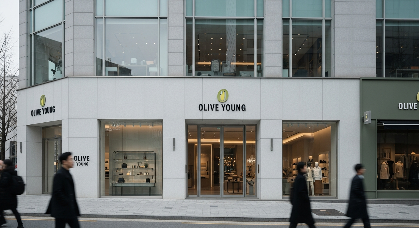 olive young myeongdong storefront seoul