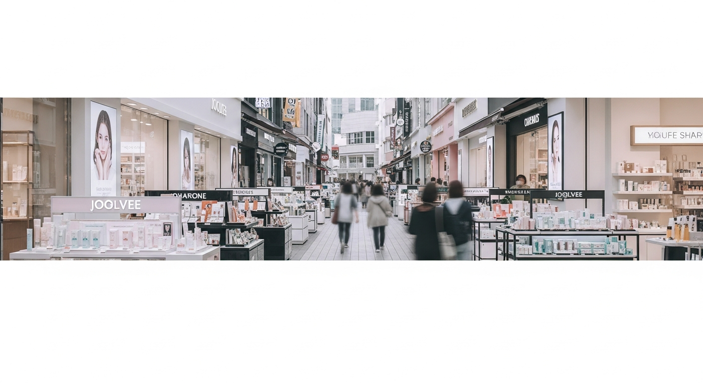 seoul myeongdong skincare shopping street