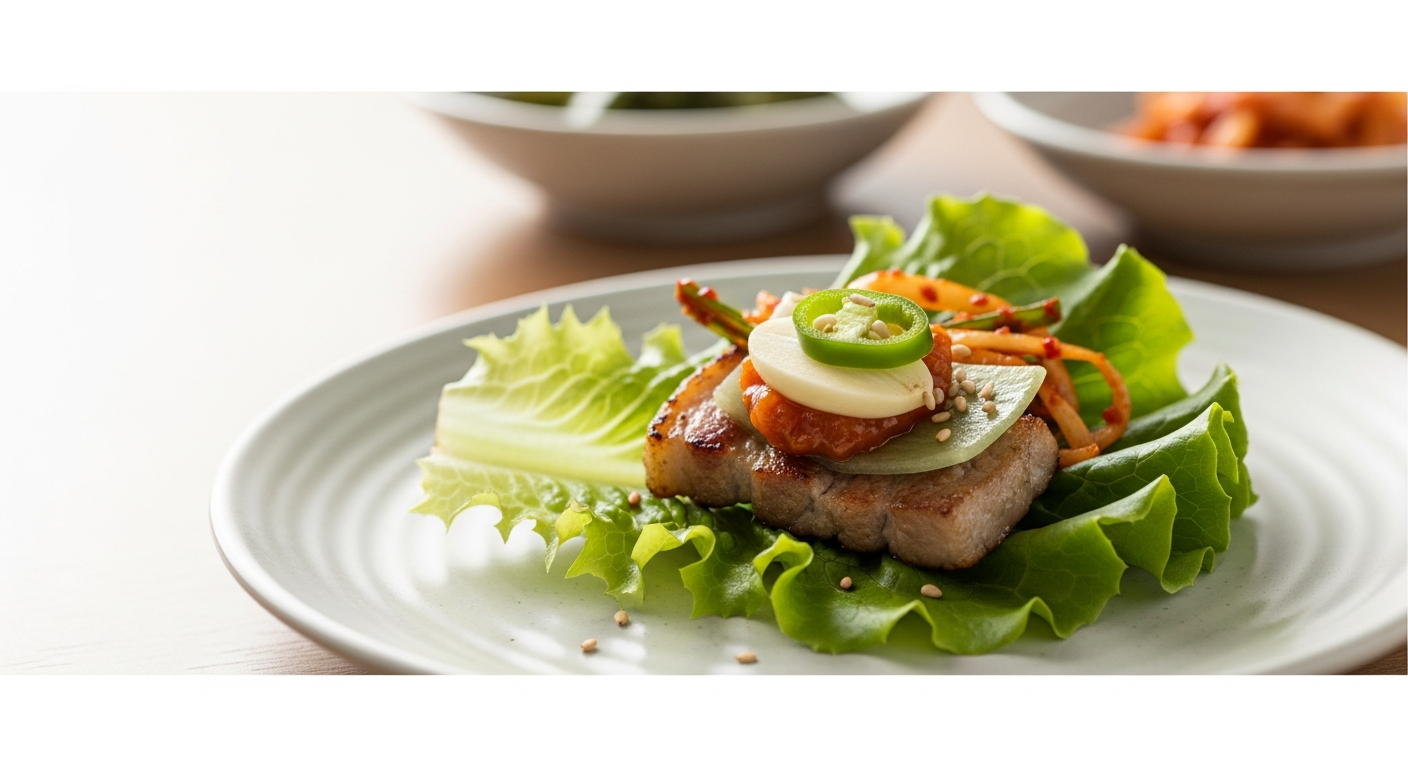 korean lettuce wrap samgyeopsal ssam