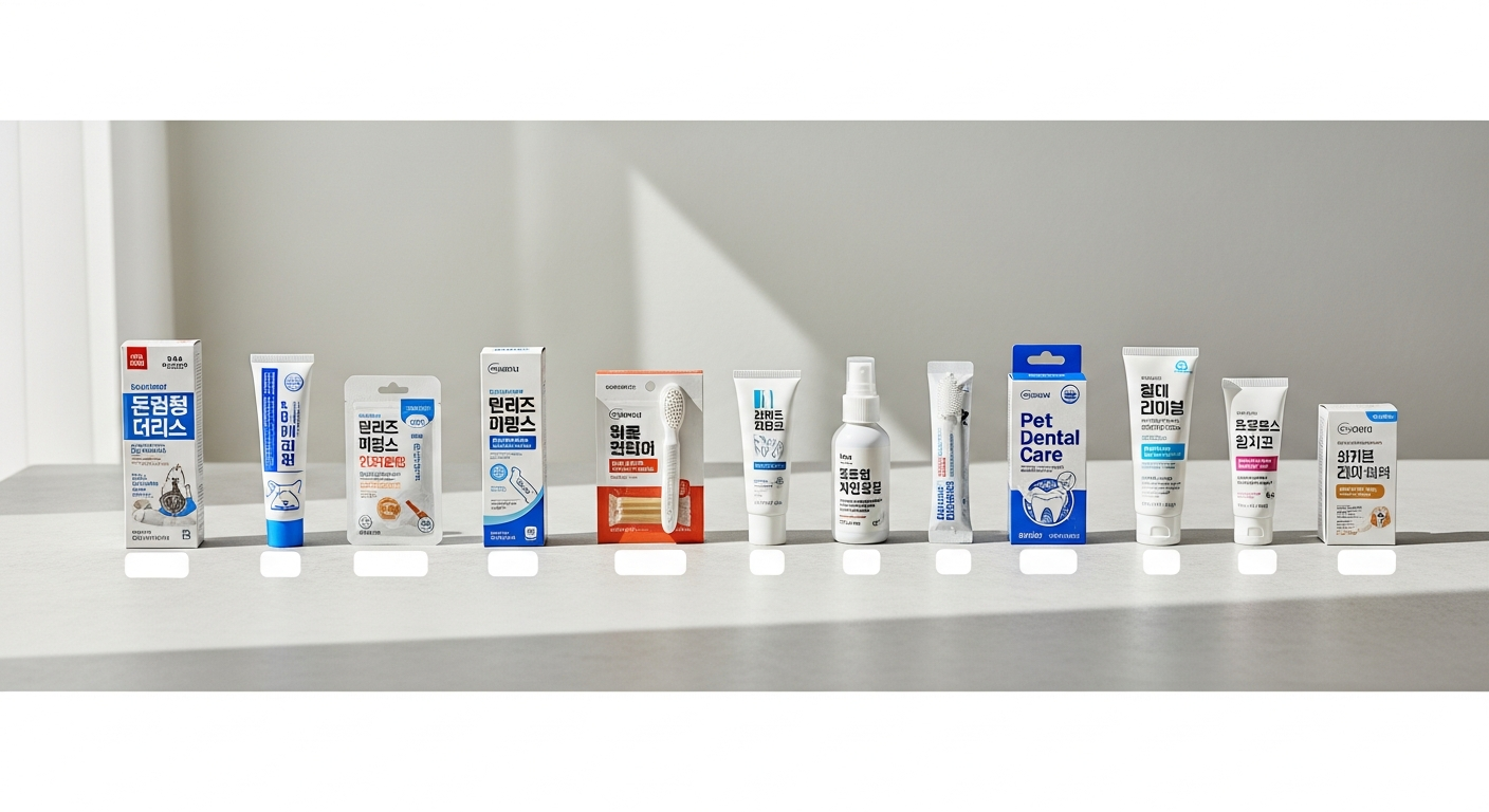 pet dental care comparison table korean brands