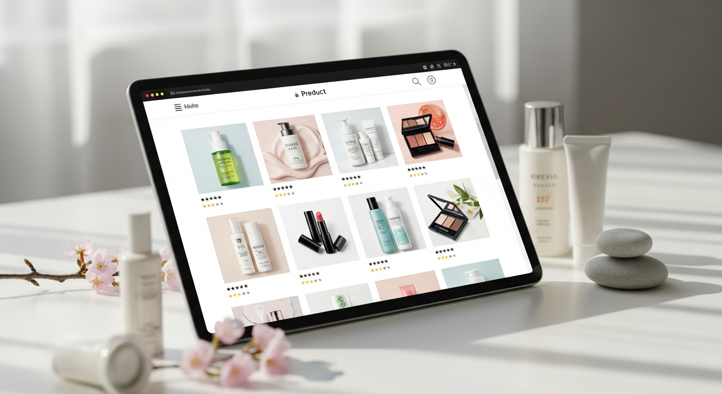 japanese cosmetic review website screen