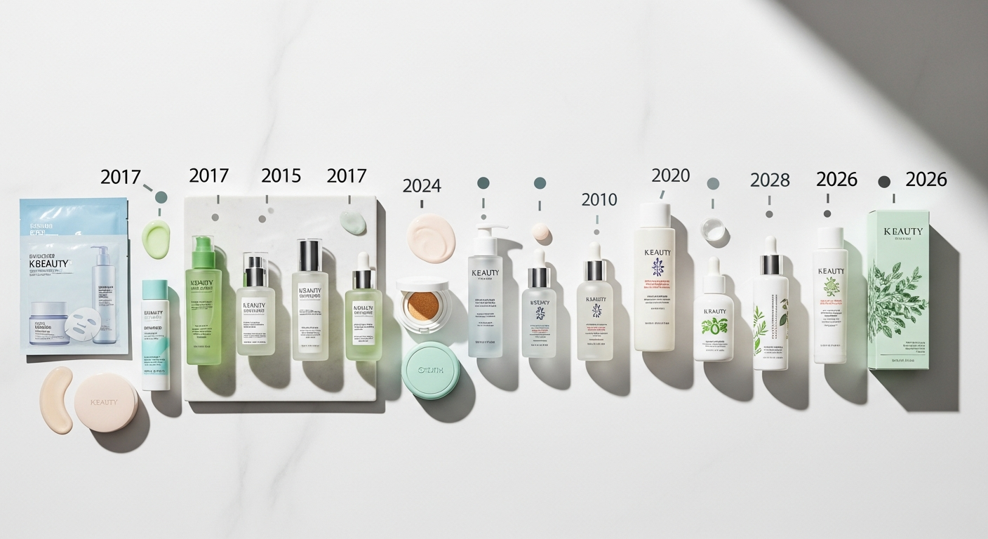 kbeauty timeline 2017 to 2026