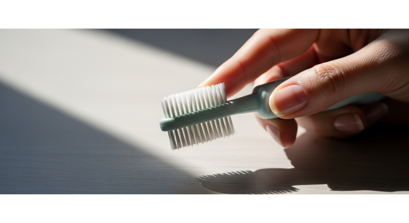 korean pet finger toothbrush close-up bristles