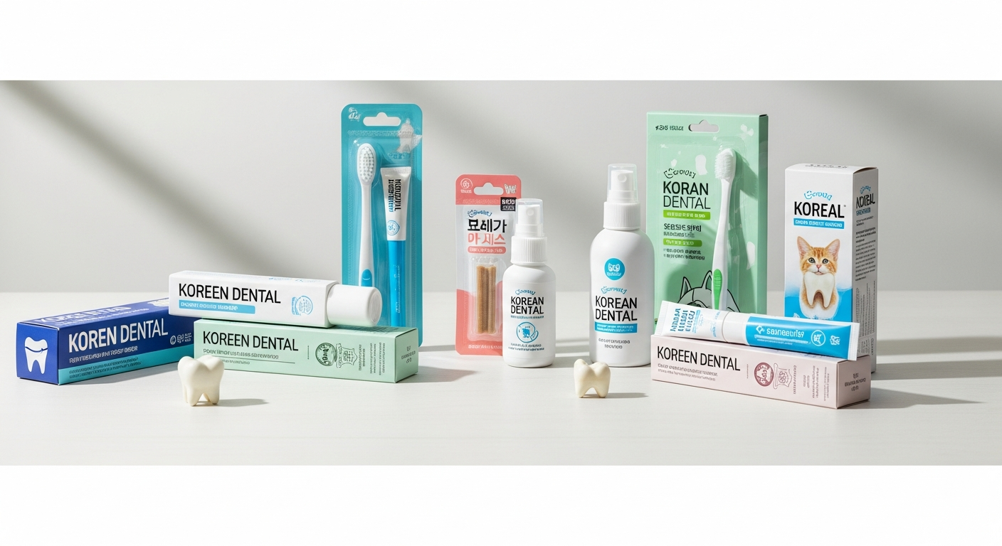 korean pet dental products lineup shopee