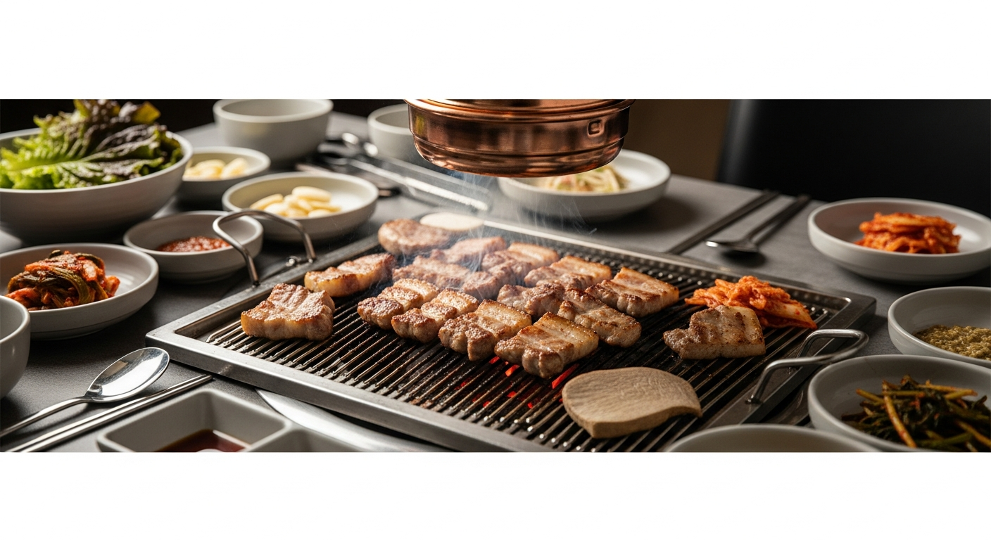 samgyeopsal korean bbq pork belly grill