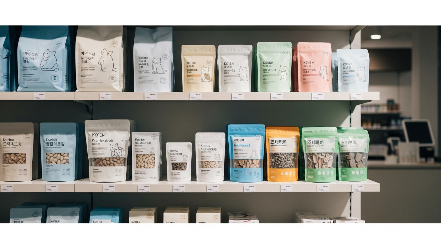 japan pet store korean brand shelf