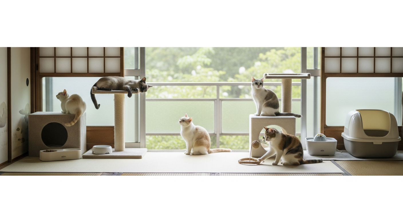 multi cat household japan pet care