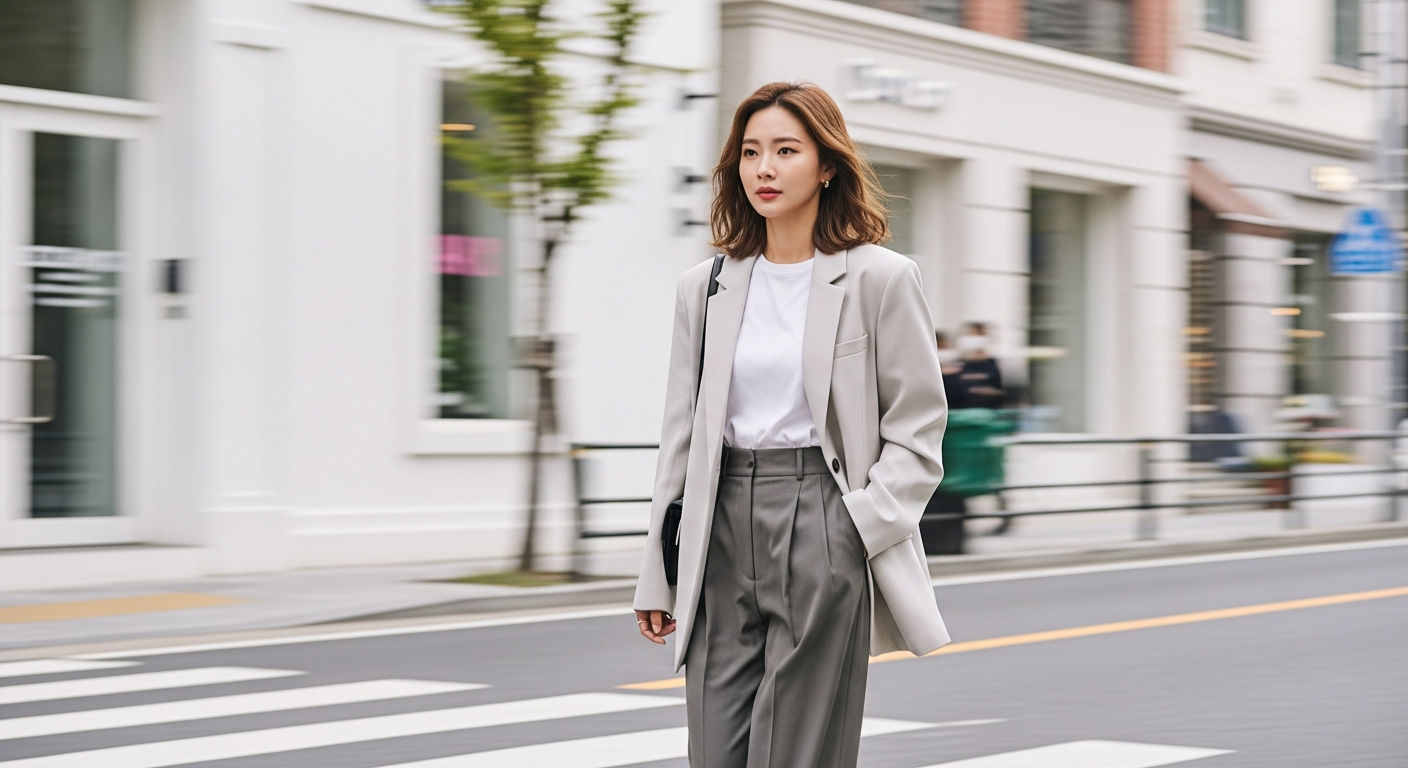 oversized blazer korean fashion