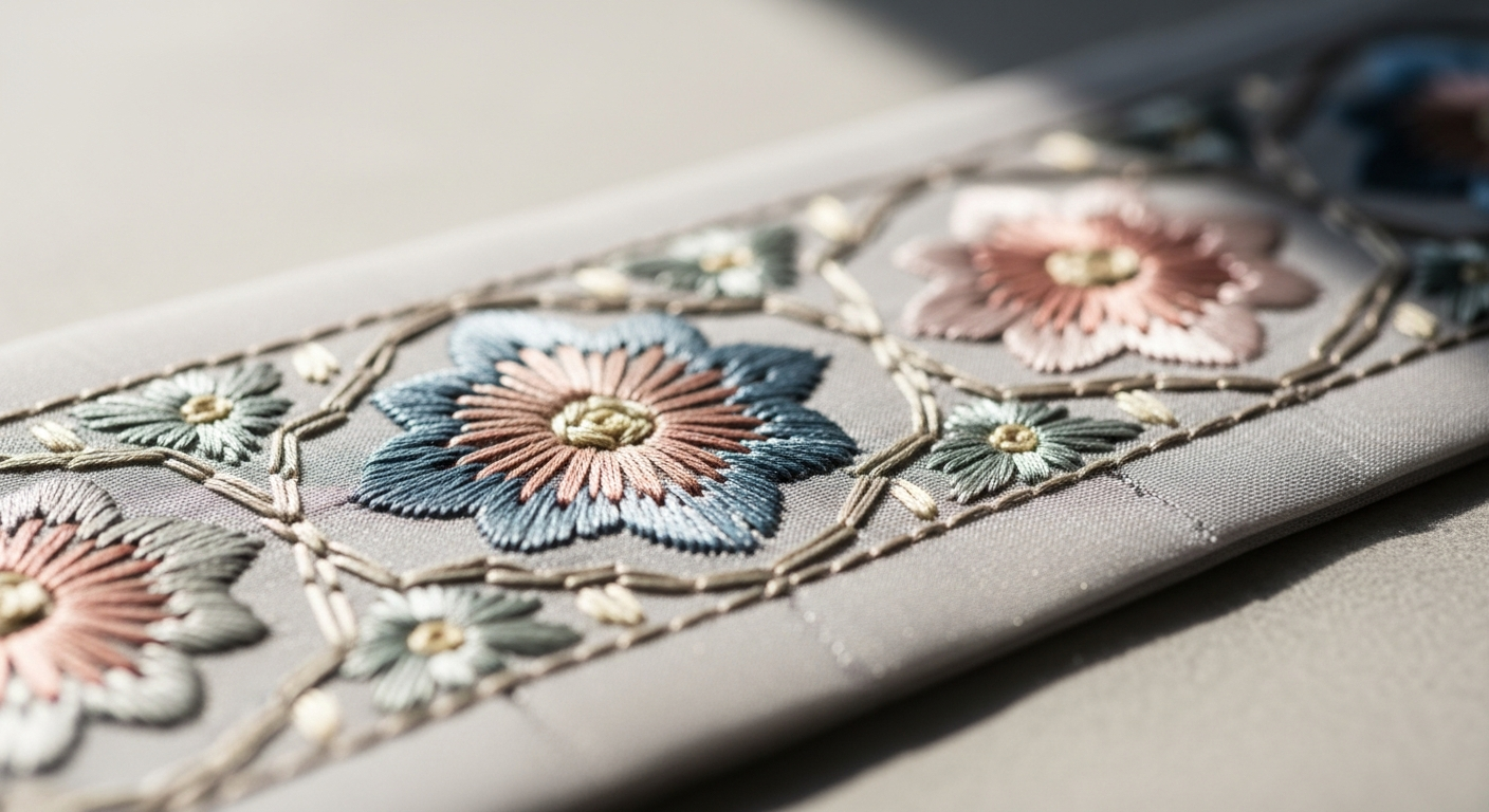 hanbok jeogori detail embroidery hand stitching