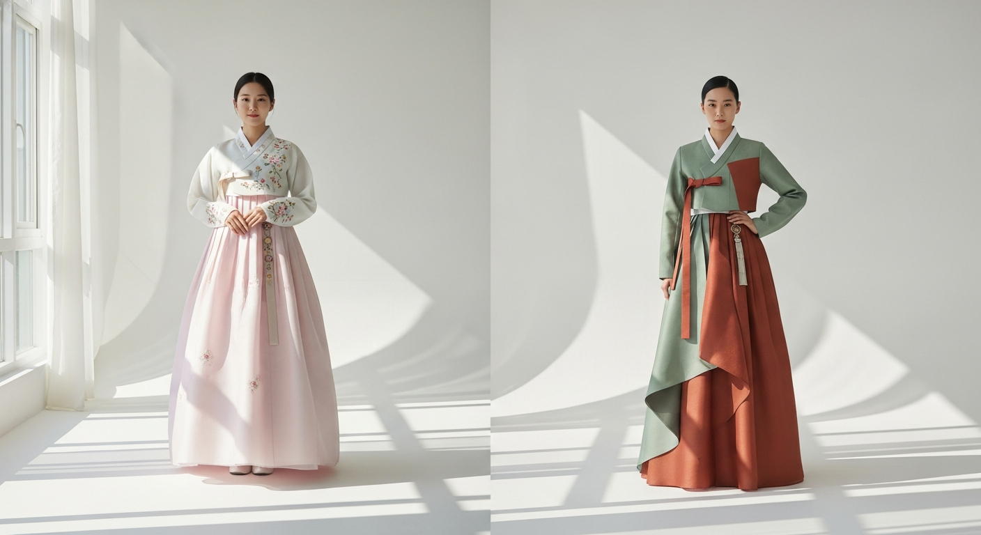 hanbok comparison rental versus designer modern