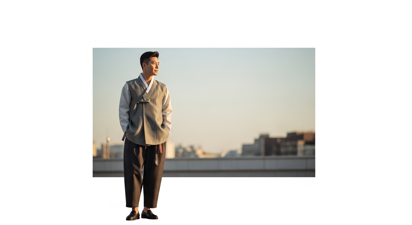 hanbok inspired modern korean menswear