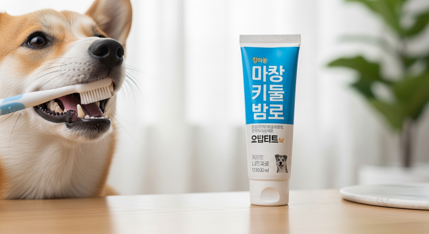 dog teeth brushing korean toothpaste