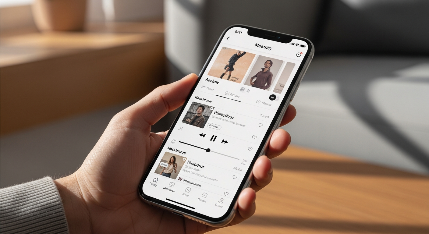music streaming subscription apps phone screen