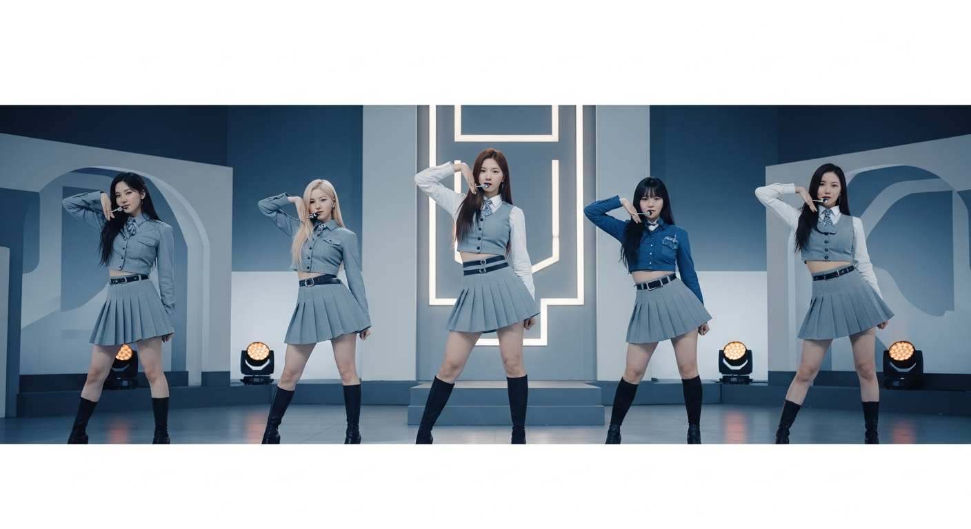 le sserafim girl group performance stage
