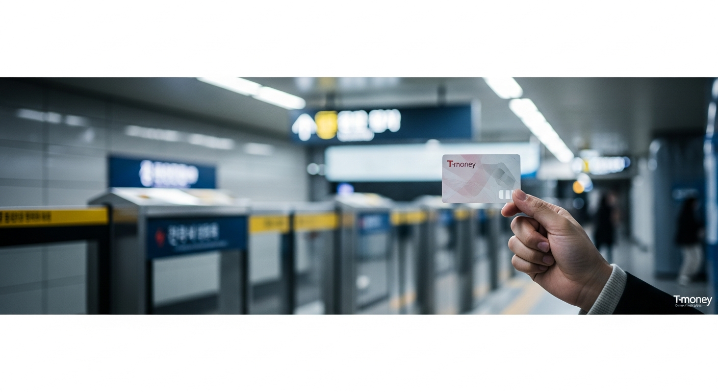 seoul subway tmoney card hand