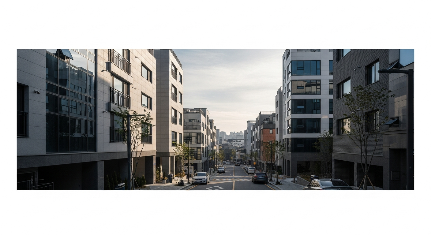 seoul hongdae apartment building street
