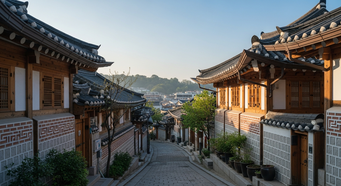 bukchon hanok village morning